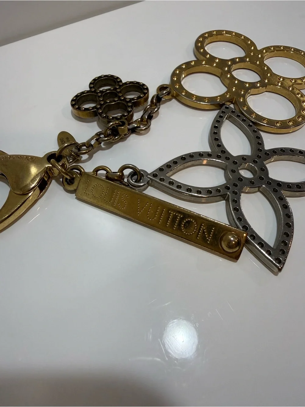Louis Vuitton Gold & Silver Bag Charm